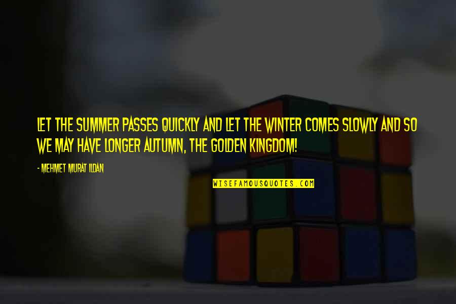 Interventionism Quotes By Mehmet Murat Ildan: Let the summer passes quickly and let the