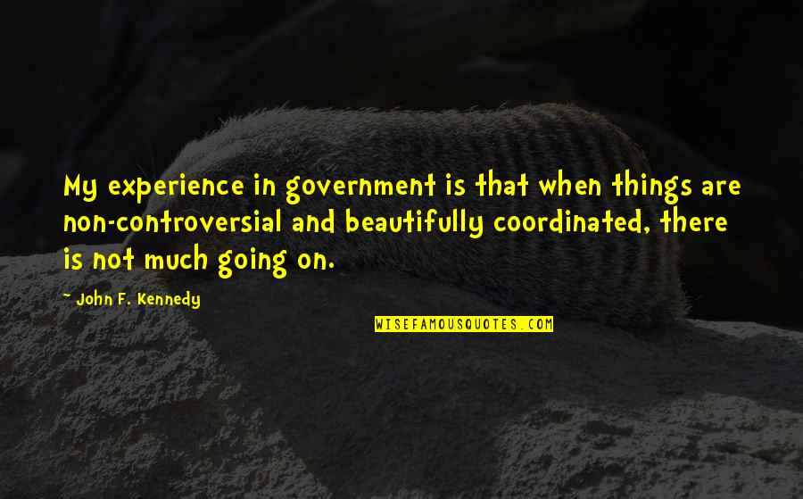 Intihar Park Quotes By John F. Kennedy: My experience in government is that when things
