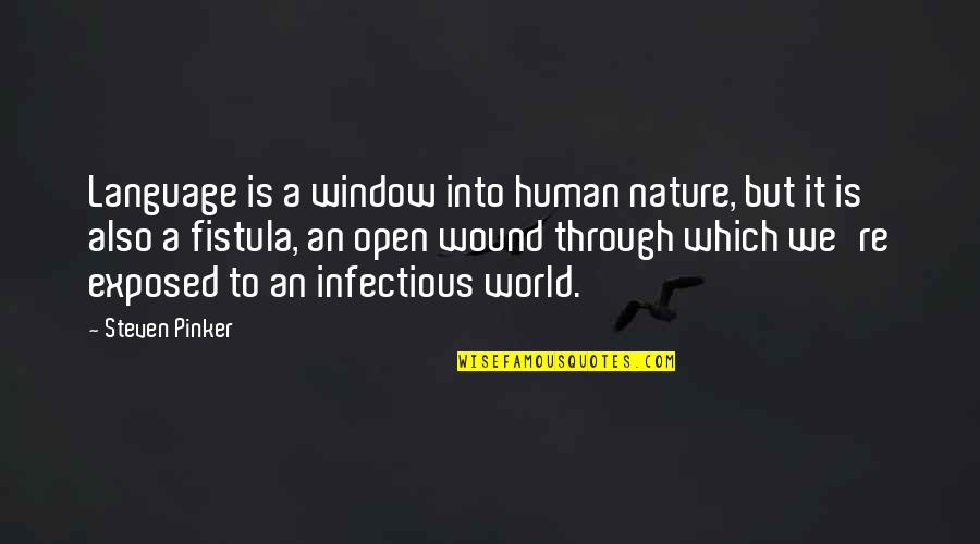 Into Nature Quotes By Steven Pinker: Language is a window into human nature, but