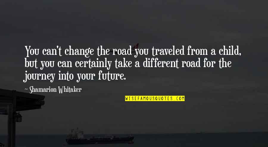 Into The Future Quotes By Shamarion Whitaker: You can't change the road you traveled from