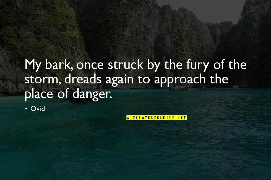 Into The Storm Quotes By Ovid: My bark, once struck by the fury of