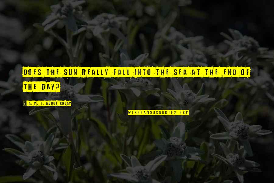 Into The Sun Quotes By A. P. J. Abdul Kalam: Does the sun really fall into the sea