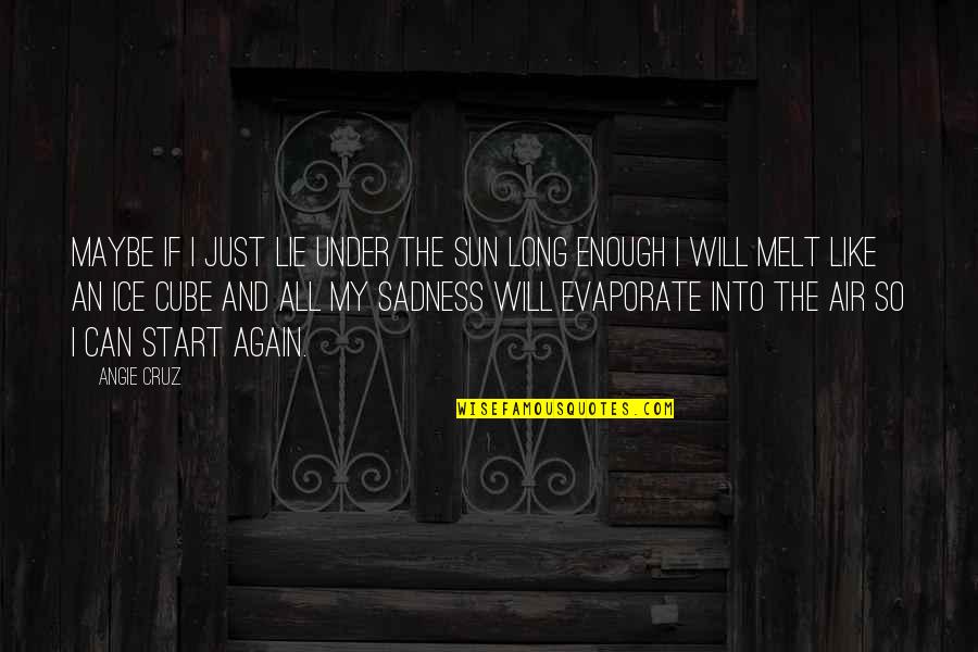 Into The Sun Quotes By Angie Cruz: Maybe if i just lie under the sun