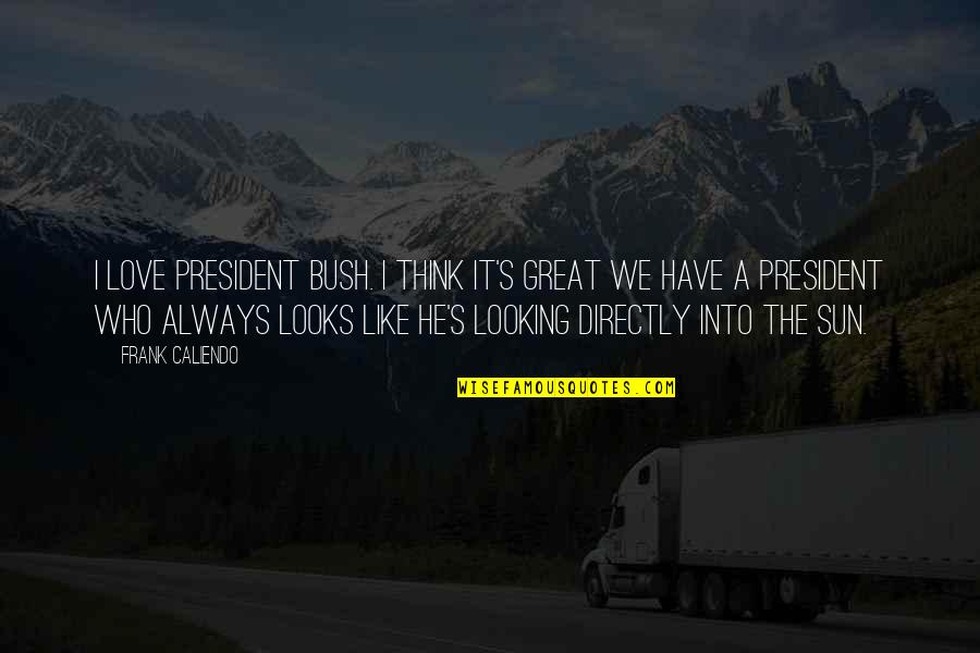 Into The Sun Quotes By Frank Caliendo: I love President Bush. I think it's great