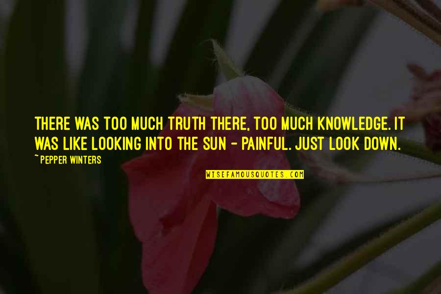 Into The Sun Quotes By Pepper Winters: There was too much truth there, too much