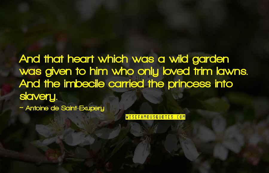 Into Wild Quotes By Antoine De Saint-Exupery: And that heart which was a wild garden