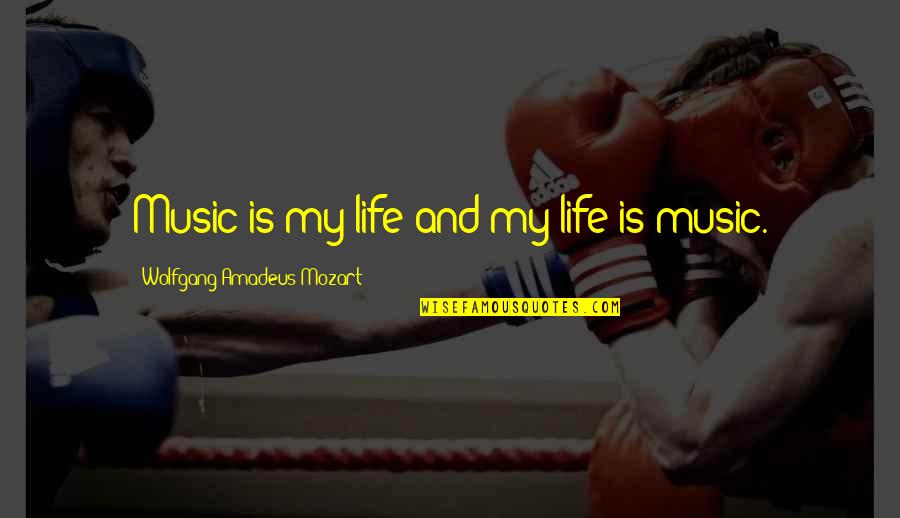 Intolerance And Hatred Quotes By Wolfgang Amadeus Mozart: Music is my life and my life is