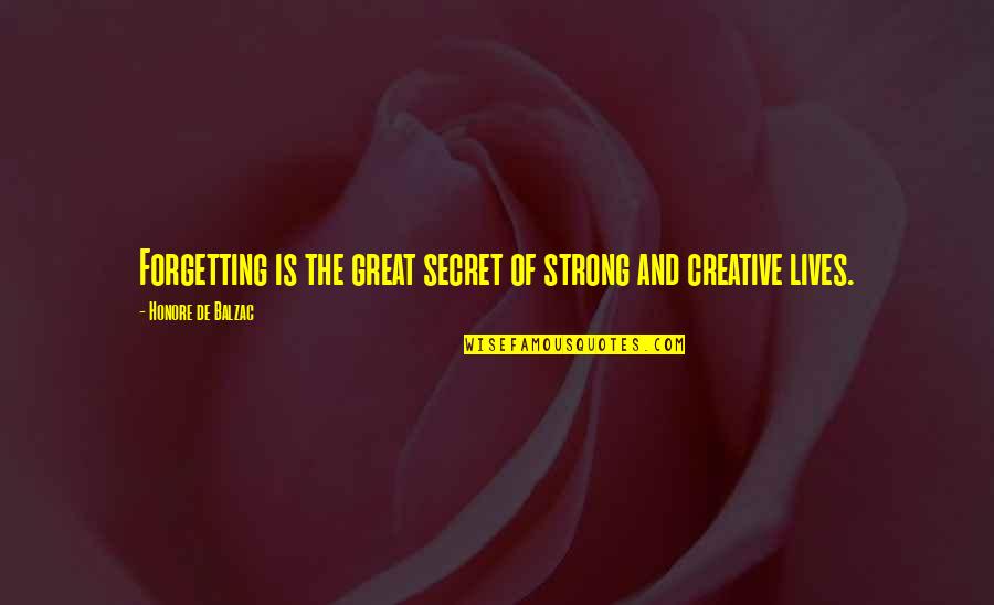 Intoned Define Quotes By Honore De Balzac: Forgetting is the great secret of strong and