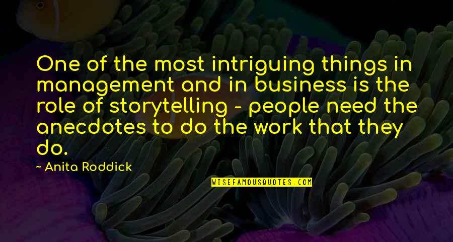 Intriguing Quotes By Anita Roddick: One of the most intriguing things in management