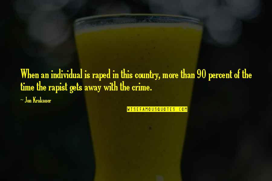 Intrinsic And Extrinsic Motivation Quotes By Jon Krakauer: When an individual is raped in this country,