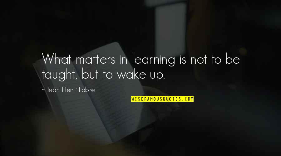 Introduction Love Quotes By Jean-Henri Fabre: What matters in learning is not to be