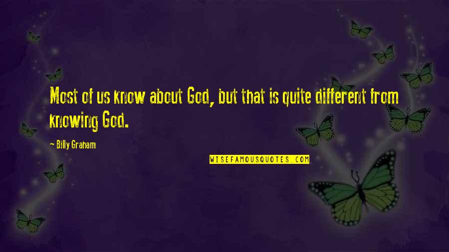 Introspeksi Diri Quotes By Billy Graham: Most of us know about God, but that