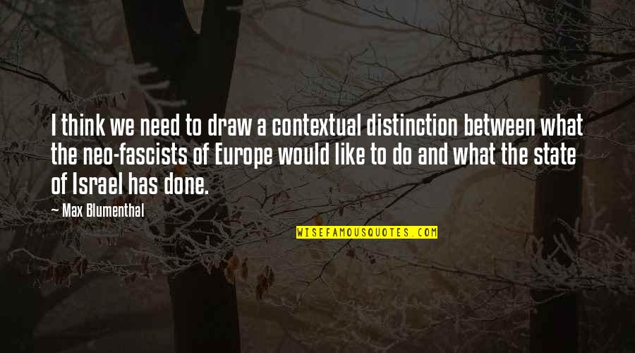 Introvert Feelings Quotes By Max Blumenthal: I think we need to draw a contextual