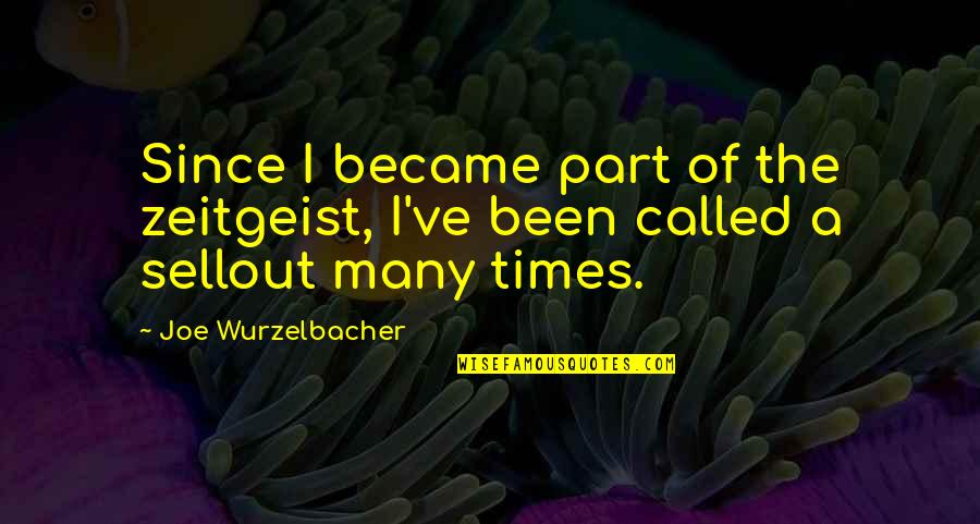 Inttellectual Quotes By Joe Wurzelbacher: Since I became part of the zeitgeist, I've