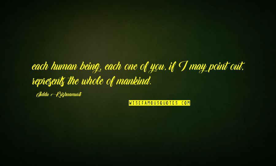 Inukai Family Foundation Quotes By Jiddu Krishnamurti: each human being, each one of you, if
