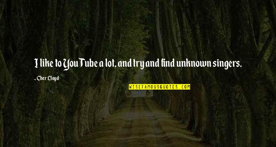 Inundacion Quotes By Cher Lloyd: I like to YouTube a lot, and try