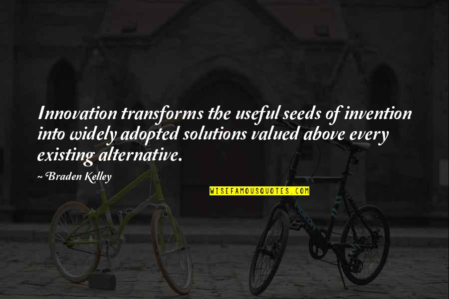 Invention And Innovation Quotes By Braden Kelley: Innovation transforms the useful seeds of invention into