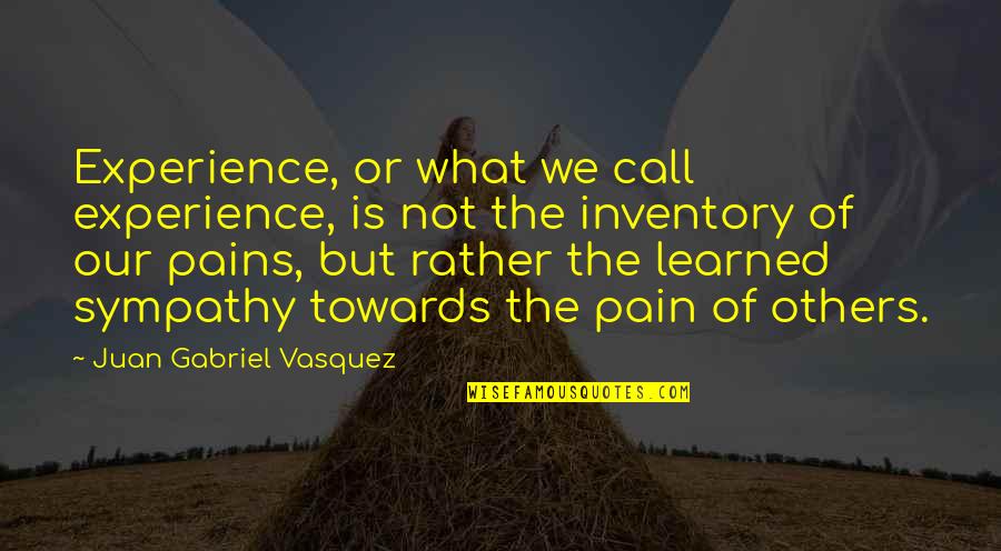 Inventory Quotes By Juan Gabriel Vasquez: Experience, or what we call experience, is not