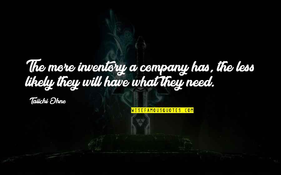 Inventory Quotes By Taiichi Ohno: The more inventory a company has, the less