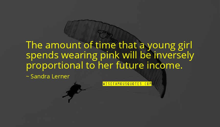 Inversely Proportional Quotes By Sandra Lerner: The amount of time that a young girl