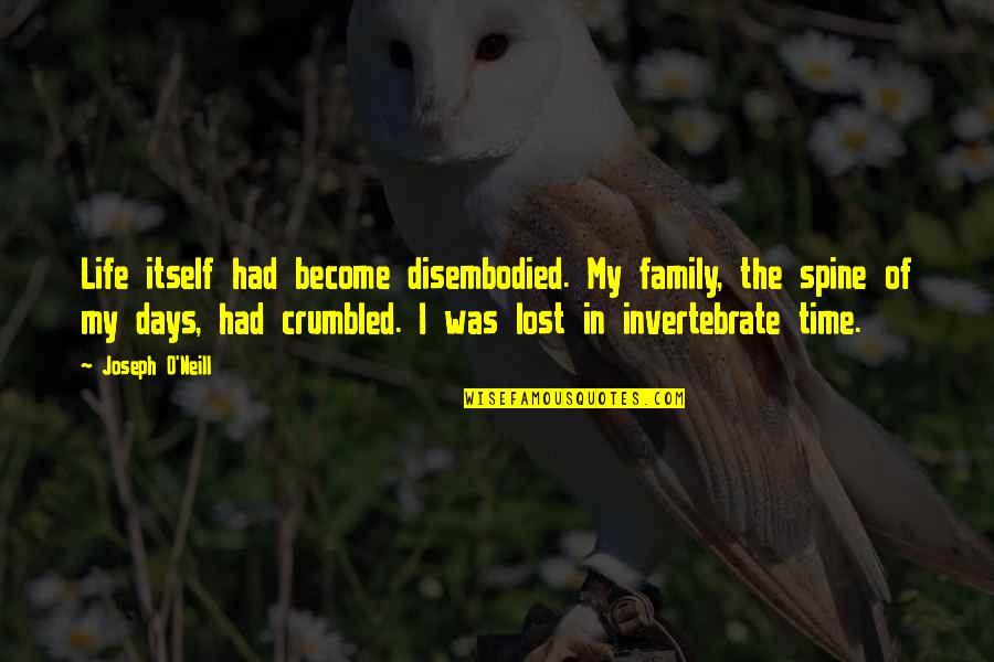 Invertebrate Quotes By Joseph O'Neill: Life itself had become disembodied. My family, the