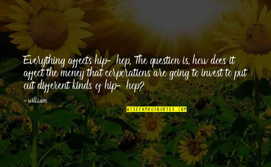 Invest Quotes By Will.i.am: Everything affects hip-hop. The question is, how does