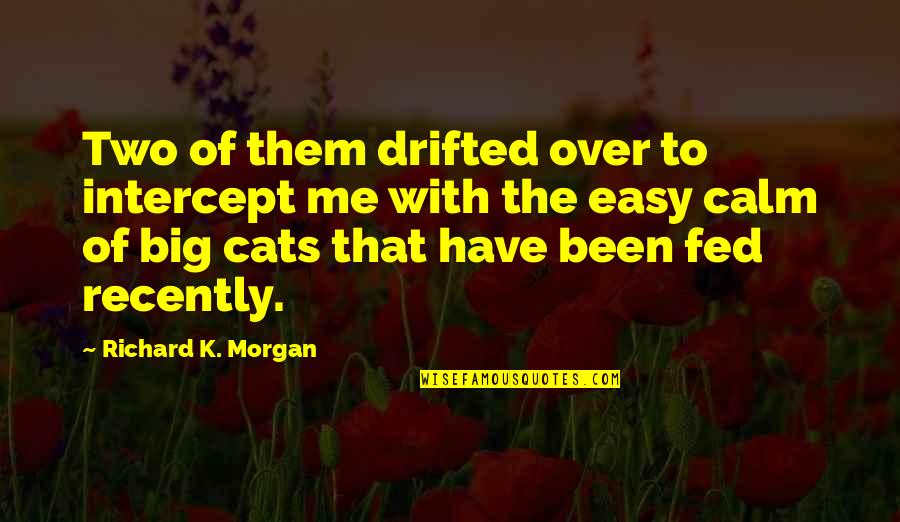 Investable Quotes By Richard K. Morgan: Two of them drifted over to intercept me