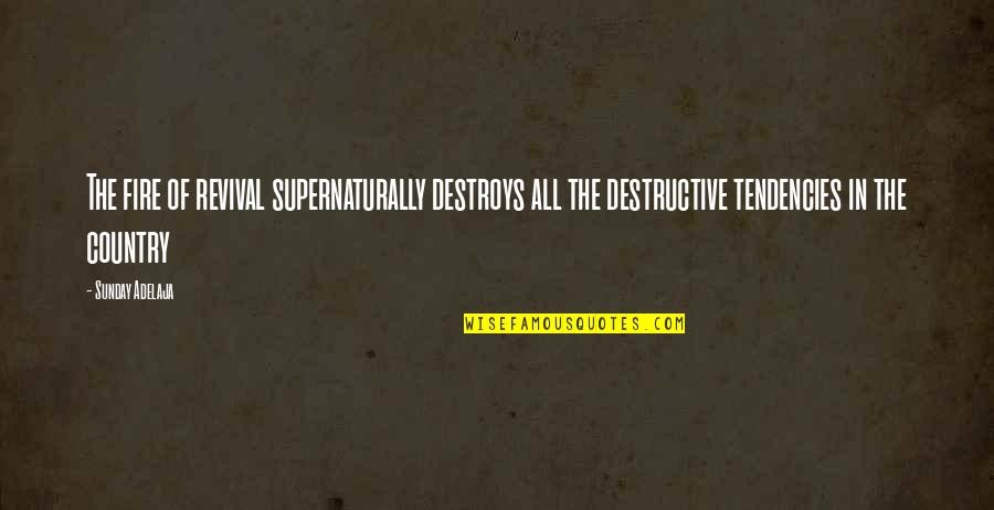 Investigar Sinonimo Quotes By Sunday Adelaja: The fire of revival supernaturally destroys all the