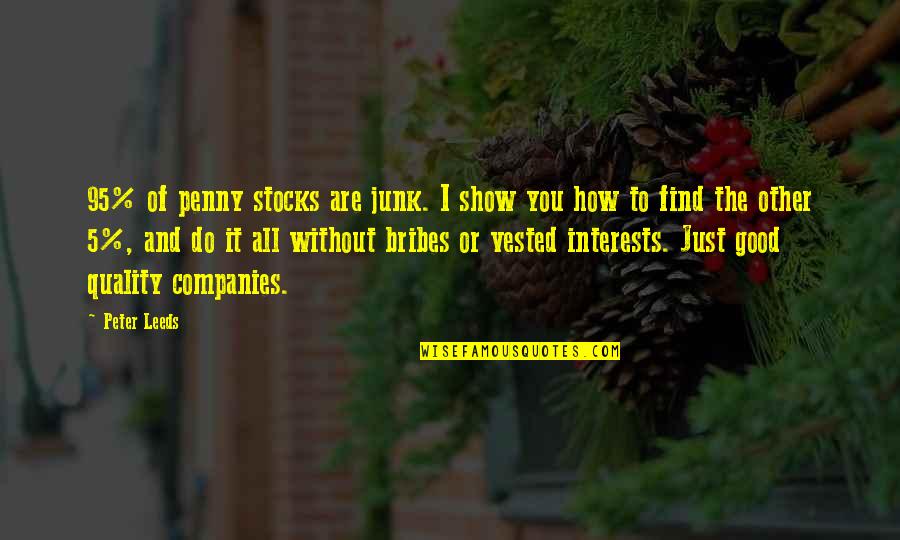 Investing In Stocks Quotes By Peter Leeds: 95% of penny stocks are junk. I show