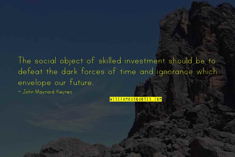 Investment In Your Future Quotes By John Maynard Keynes: The social object of skilled investment should be