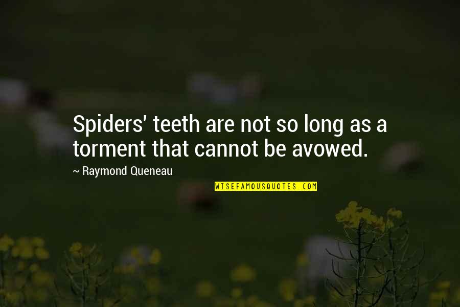 Invidiousness Quotes By Raymond Queneau: Spiders' teeth are not so long as a