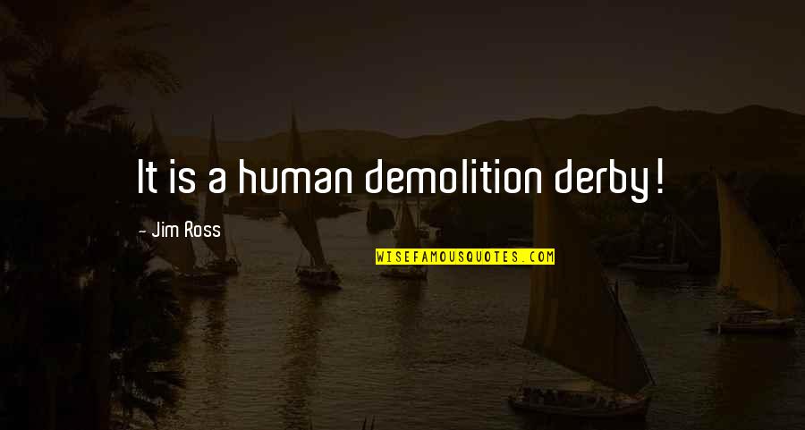 Invisibly Wounded Quotes By Jim Ross: It is a human demolition derby!