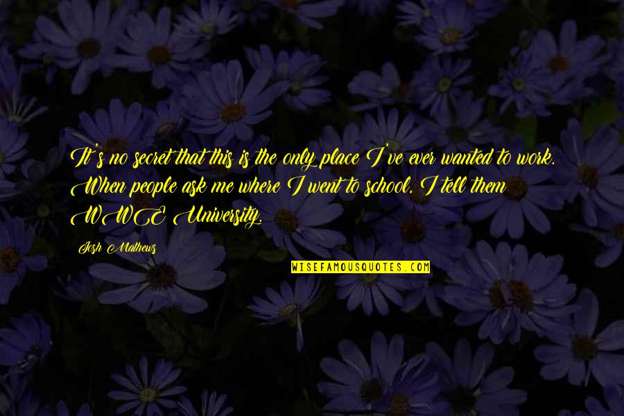 Invitando Personas Quotes By Josh Mathews: It's no secret that this is the only Invitando Personas Quotes By Josh Mathews: It's no secret that this is the only