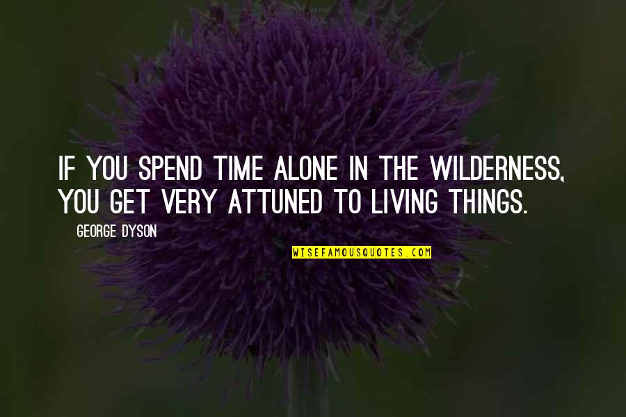 Invitarla A Salir Quotes By George Dyson: If you spend time alone in the wilderness,