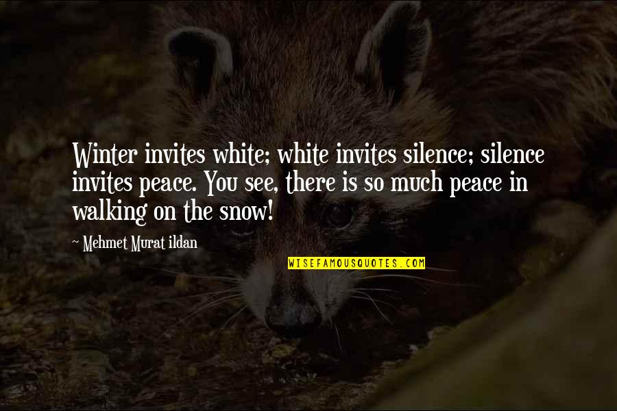 Invites Quotes By Mehmet Murat Ildan: Winter invites white; white invites silence; silence invites
