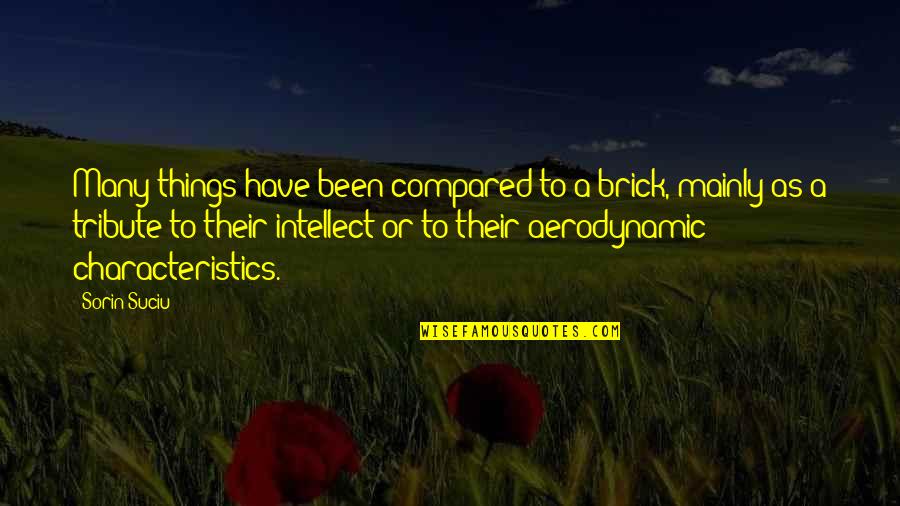 Involuted Corpus Quotes By Sorin Suciu: Many things have been compared to a brick, Involuted Corpus Quotes By Sorin Suciu: Many things have been compared to a brick,
