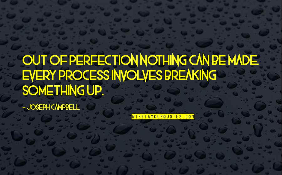 Involves Quotes By Joseph Campbell: Out of perfection nothing can be made. Every