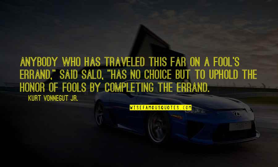Ioannou Cosmetics Quotes By Kurt Vonnegut Jr.: Anybody who has traveled this far on a Ioannou Cosmetics Quotes By Kurt Vonnegut Jr.: Anybody who has traveled this far on a