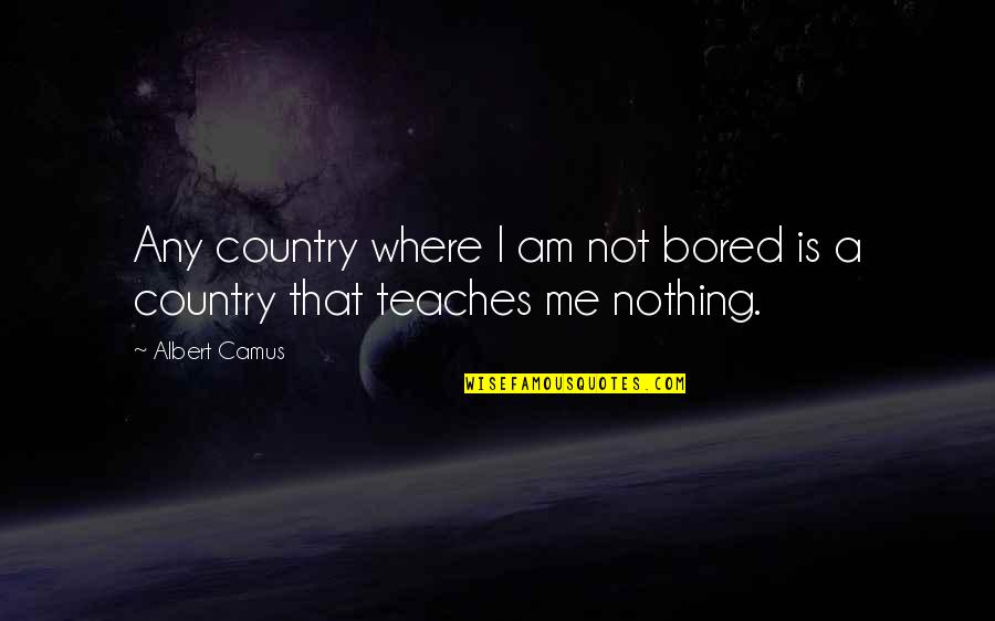 Ipad 2 Engraving Quotes By Albert Camus: Any country where I am not bored is