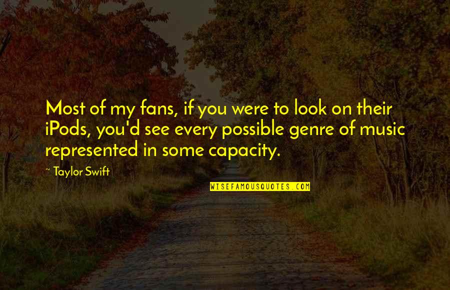 Ipods And Music Quotes By Taylor Swift: Most of my fans, if you were to