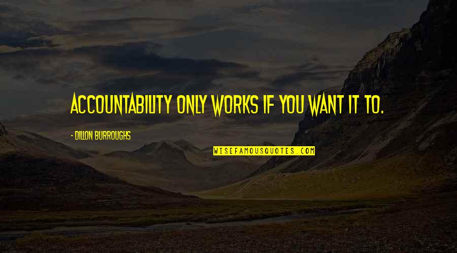 Iptv Box Quotes By Dillon Burroughs: Accountability only works if you want it to.