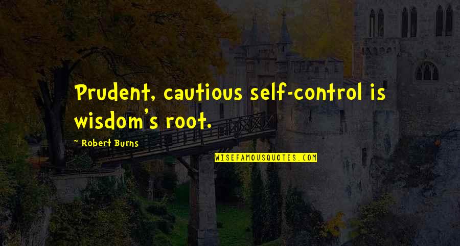 Irade Nedir Quotes By Robert Burns: Prudent, cautious self-control is wisdom's root.