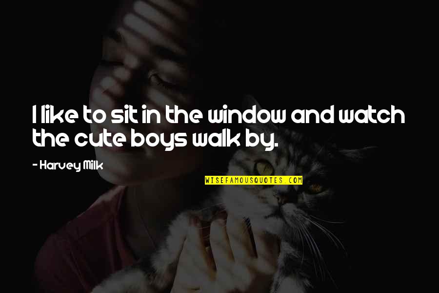 Iri Dengki Quotes By Harvey Milk: I like to sit in the window and