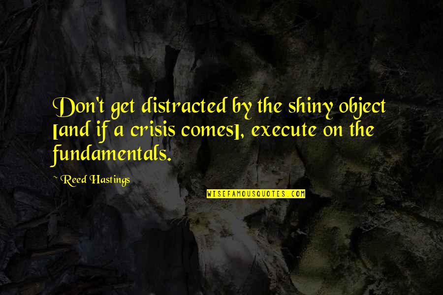 Irineo Miranda Quotes By Reed Hastings: Don't get distracted by the shiny object [and