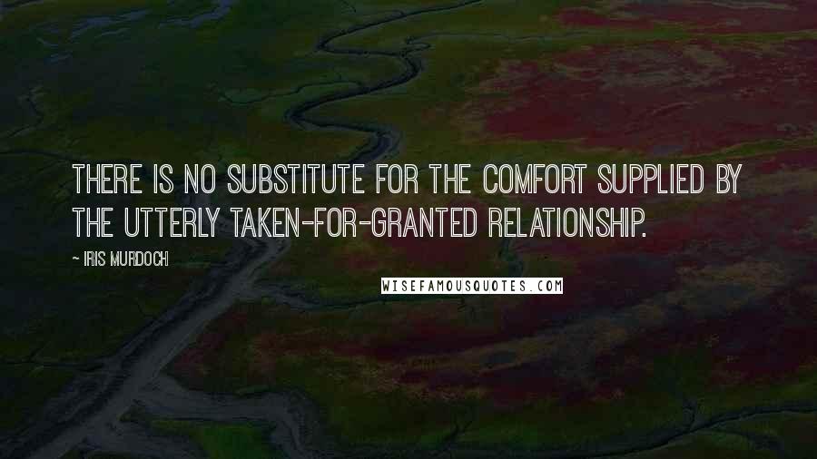 Iris Murdoch quotes: There is no substitute for the comfort supplied by the utterly taken-for-granted relationship.
