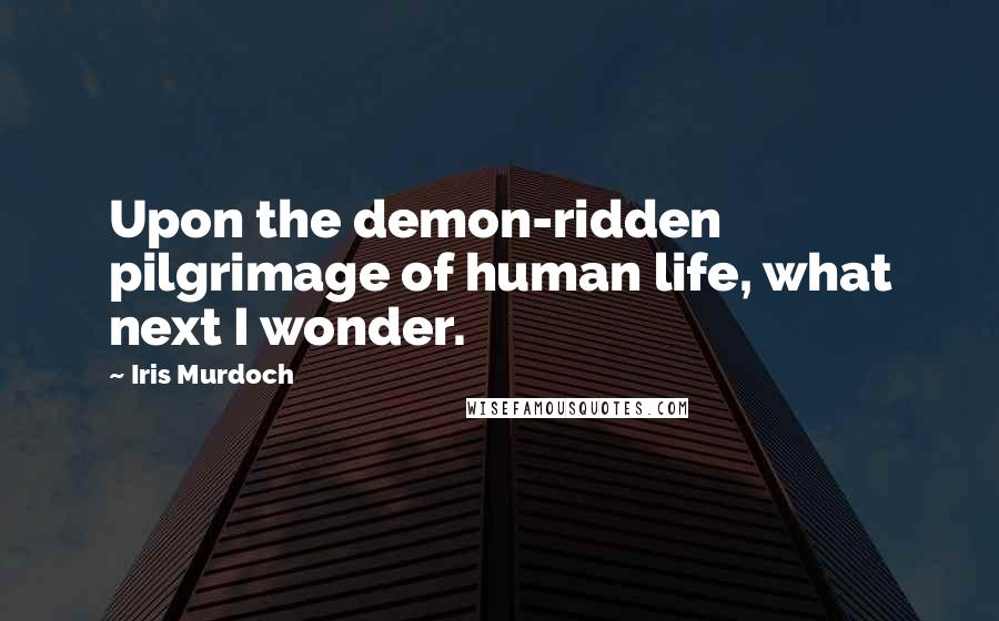 Iris Murdoch quotes: Upon the demon-ridden pilgrimage of human life, what next I wonder.