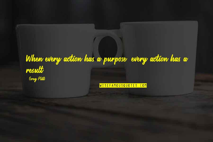 Irish Condolences Quotes By Greg Plitt: When every action has a purpose, every action
