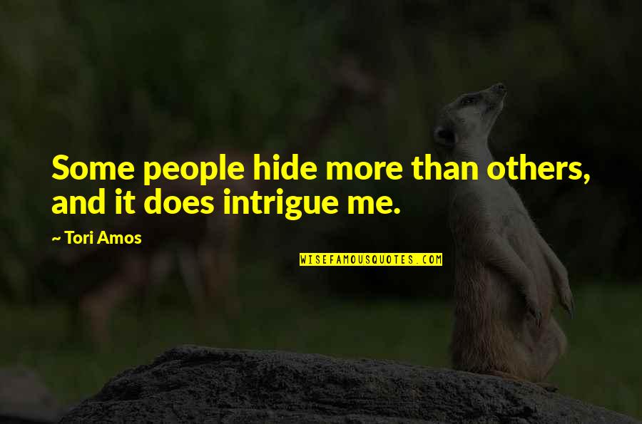Irish Question Quotes By Tori Amos: Some people hide more than others, and it