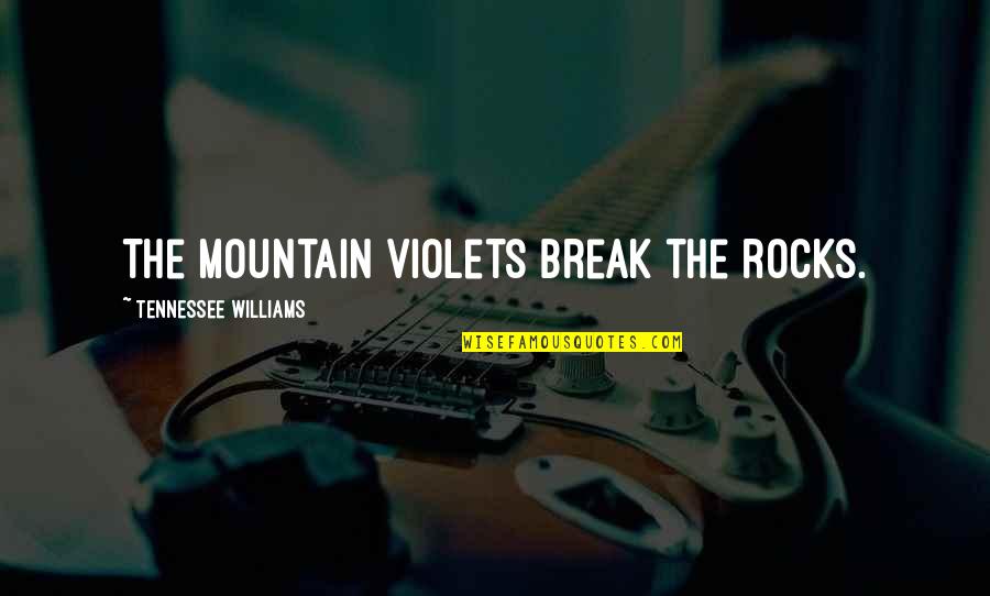 Irish Rainbow Quotes By Tennessee Williams: The mountain violets break the rocks.