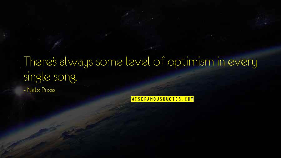 Irmtraut Rondeau Quotes By Nate Ruess: There's always some level of optimism in every
